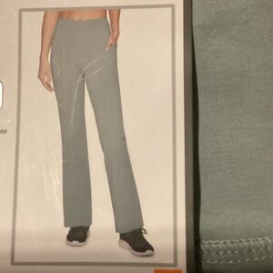 RBX Tummy Control Cotton/Spandex Bootcut Pants w/Side Pockets